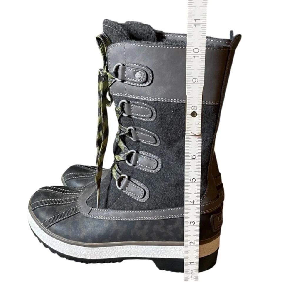UGG Baroness Duck Boots Women’s 6 Waterproof Tall Snow Boots in Charcoal Gray